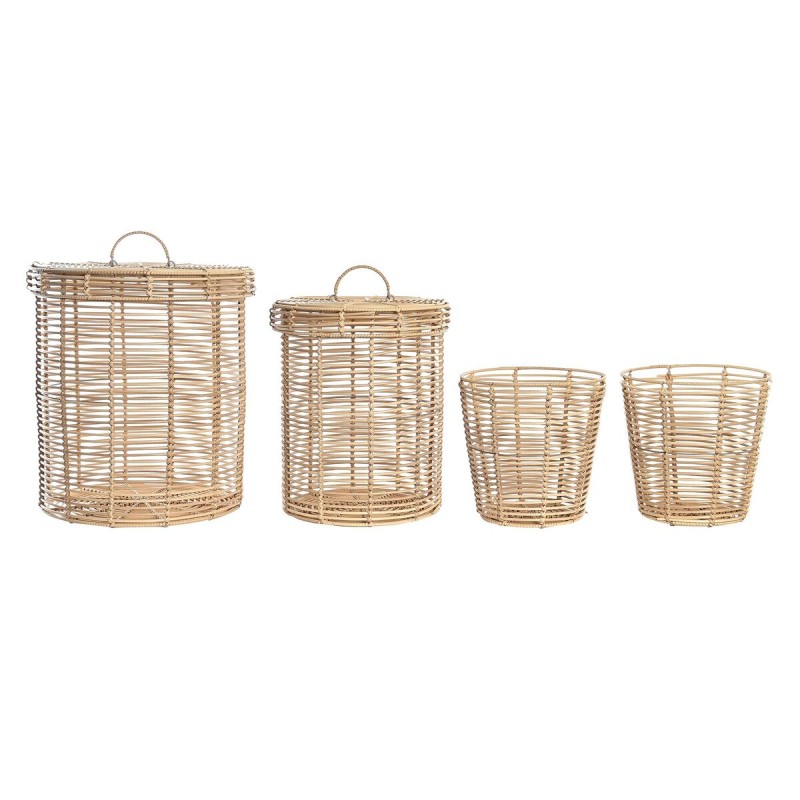 Set de basket DKD Home Decor 42 x 42 x 48 cm Métal polypropylène Boho