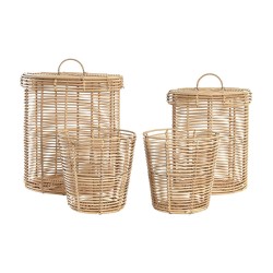 Set de basket DKD Home Decor 42 x 42 x 48 cm Métal polypropylène Boho