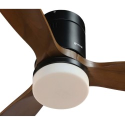 Ventilateur de Plafond avec Lumière Grunkel Marron Noir 55 W