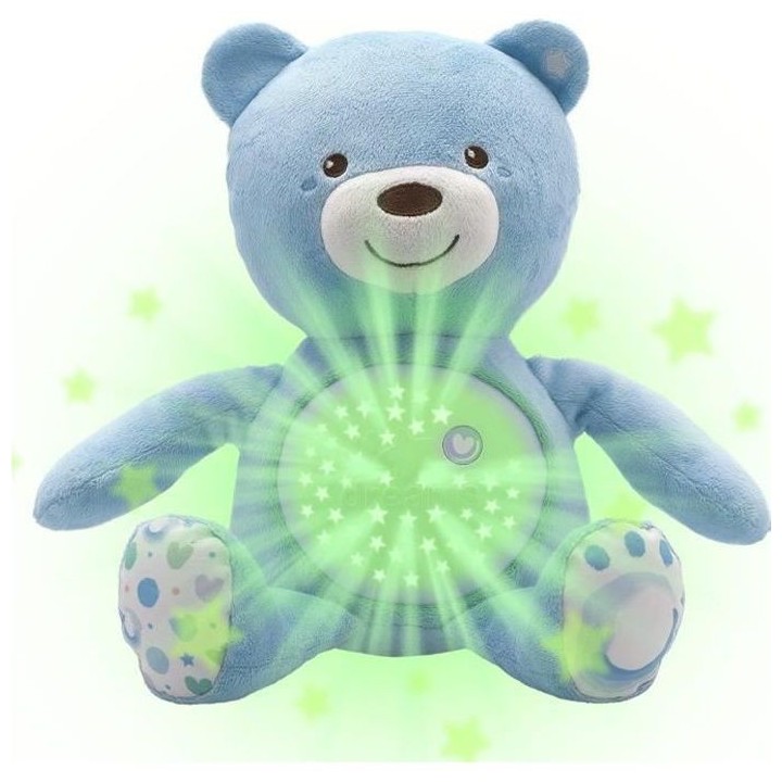 CHICCO Ourson Projecteur Baby Bear Bleu First Dreams