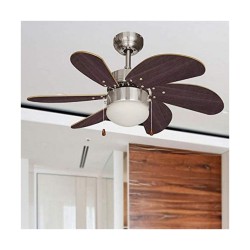 Ventilateur de Plafond avec Lumière EDM Aral Wengue 50 W