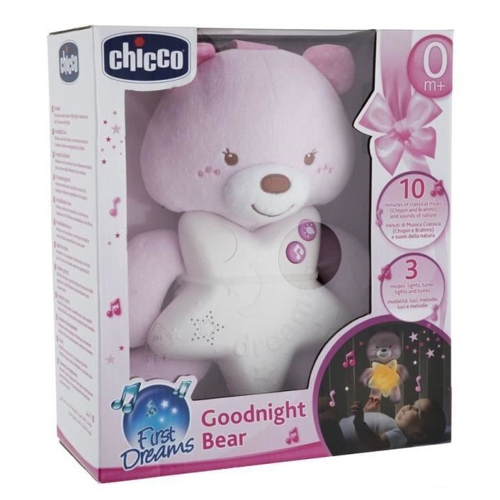 CHICCO Veilleuse Petit Ourson Rose