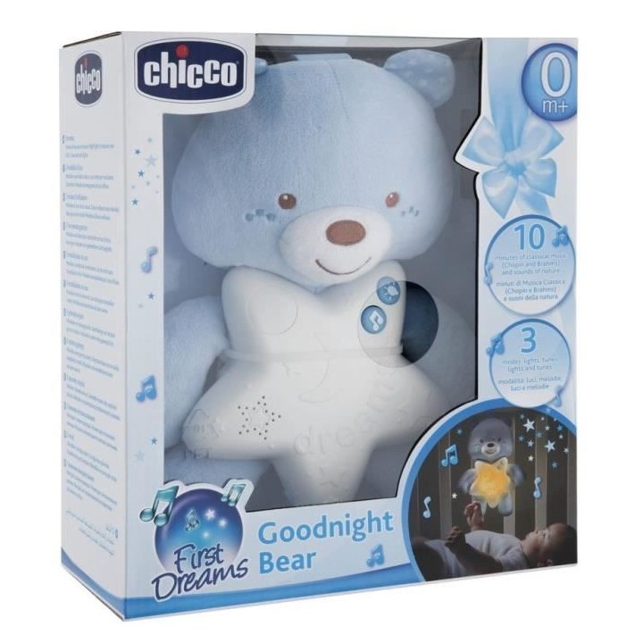 CHICCO Veilleuse Petit Ourson Bleu