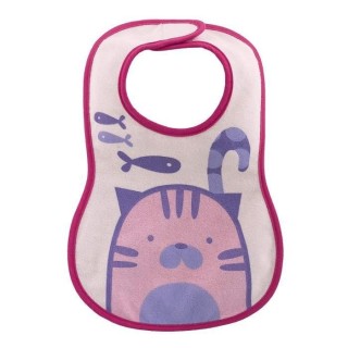 CHICCO Lot de 3 bavoirs décorés chat rose ou lot de 3 renard turquoi