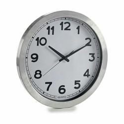 Horloge Murale Ø 60 cm Argenté Verre (2 Unités)