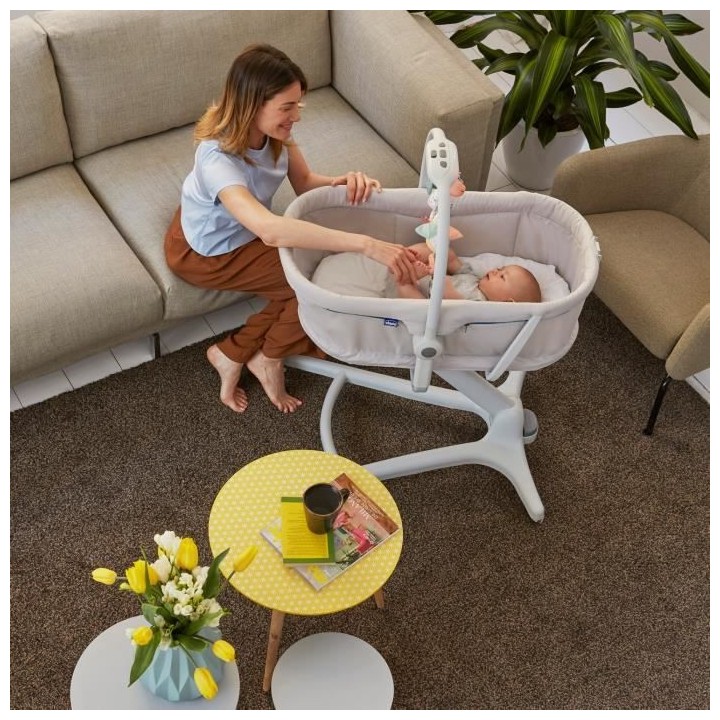 CHICCO Transat berceau 4 en 1 - Baby Hug - Glacial