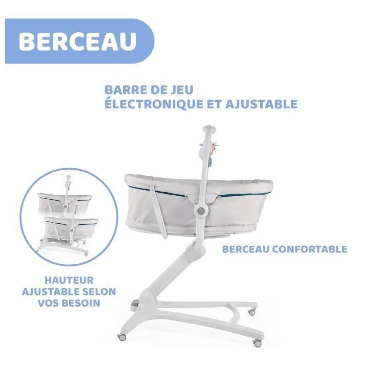 CHICCO Transat berceau 4 en 1 - Baby Hug - Glacial