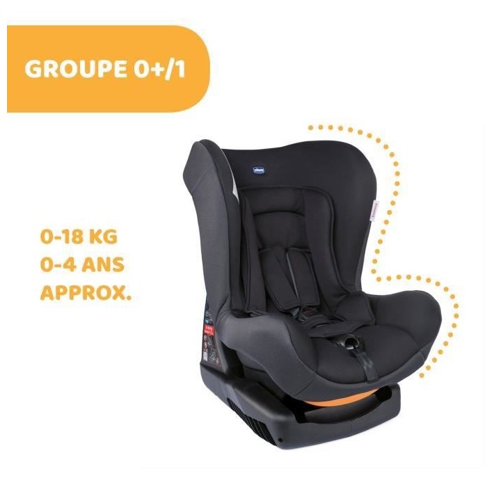 CHICCO Siege-Auto Cosmos Groupe 0+/1 JET BLACK