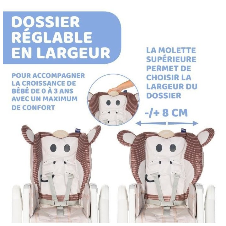 CHICCO - Chaise Haute Polly 2 Start Monkey