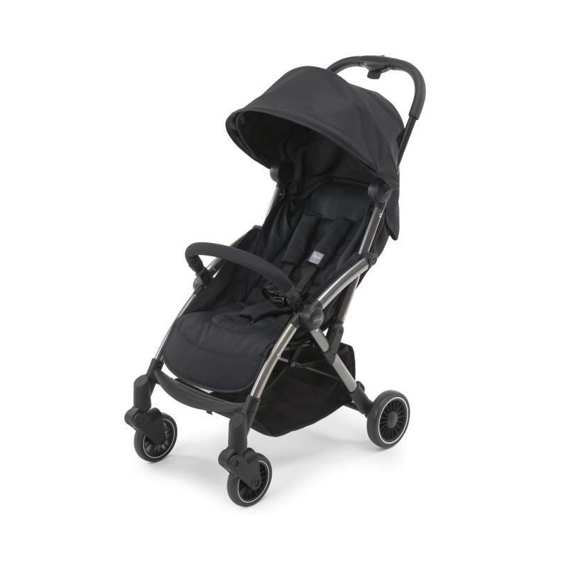 CHICCO Poussette citadine Cheerio - Des la naissance - Jusqu'a 15kg - Pliage automatique One Touch - Jet black