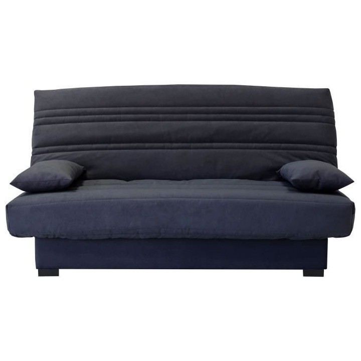 Banquette clic clac 3 places - Matelas 17 cm - Tissu gris anthracite -