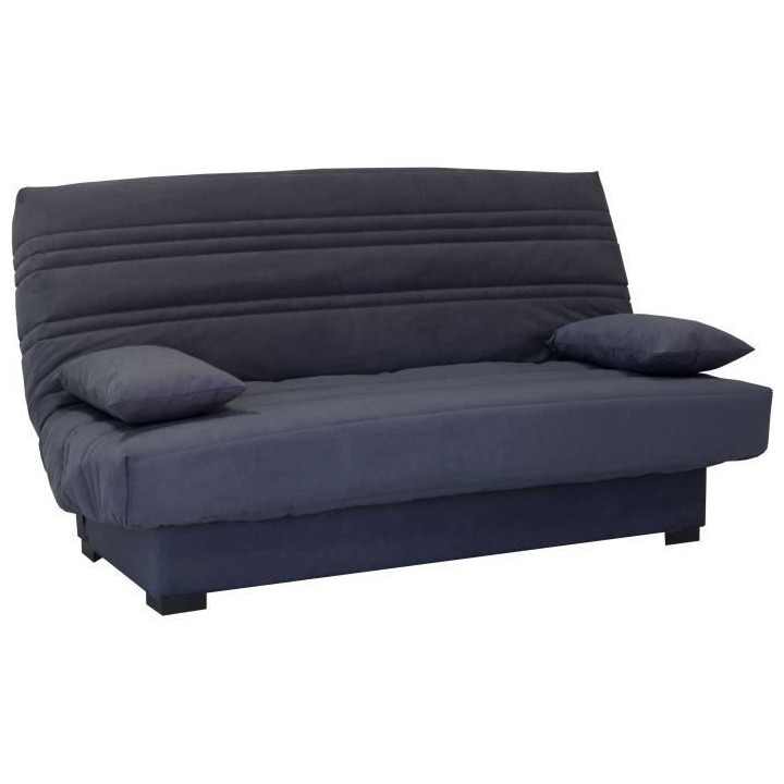 Banquette clic clac 3 places - Matelas 17 cm - Tissu gris anthracite -