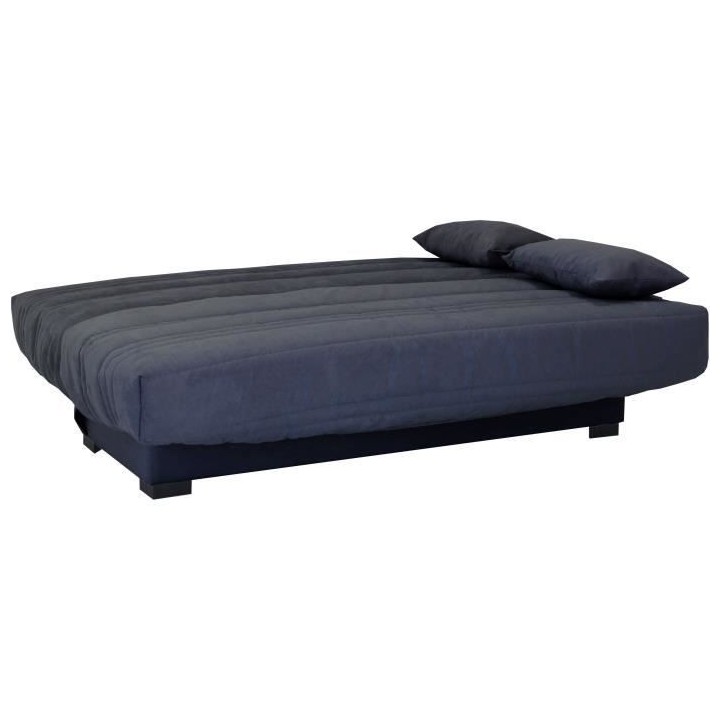 Banquette clic clac 3 places - Matelas 17 cm - Tissu gris anthracite -