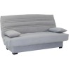 Banquette clic clac 3 places - Matelas 17 cm - Tissu gris clair - L199 x P96 x H103 cm - CHLoe