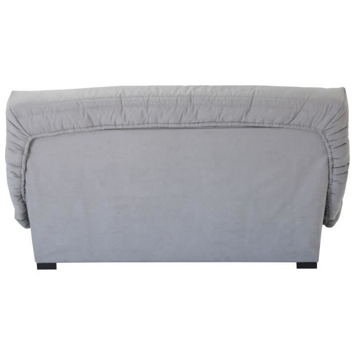 Banquette clic clac 3 places - Matelas 17 cm - Tissu gris clair - L199