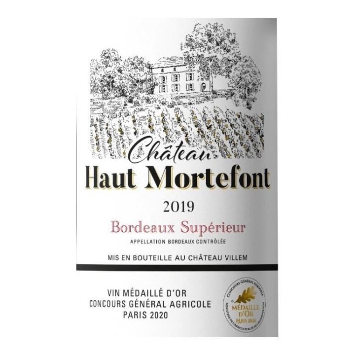 Château Haut Mortefont 2019 Bordeaux Supérieur - Vin rouge de Bordea