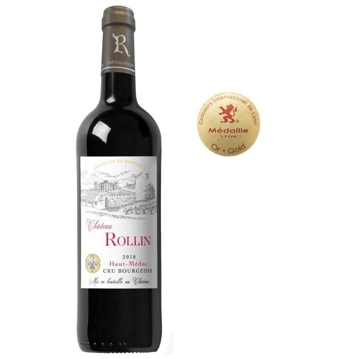 Château Rollin 2018 Haut-Médoc Cru Bourgeois - Vin rouge de Bordeaux