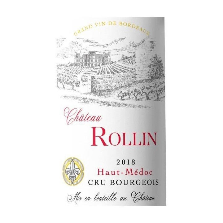 Château Rollin 2018 Haut-Médoc Cru Bourgeois - Vin rouge de Bordeaux