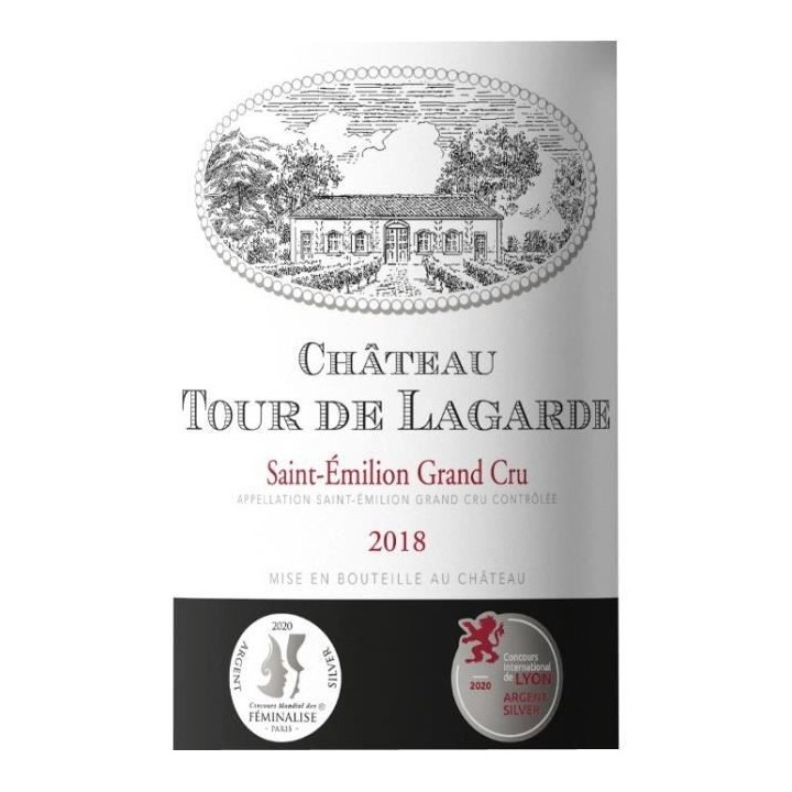 Château Tour de Lagarde 2018 Saint-Emilion Grand Cru - Vin rouge de B