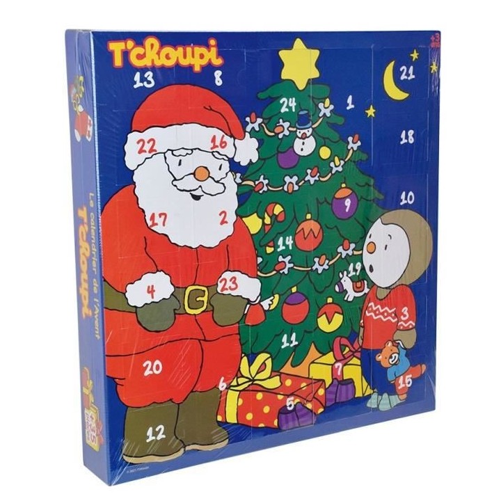 JEMINI T'CHOUPI CALENDRIER DE L'AVENT CONTENANT 35 PIECES - 36 X 39.5