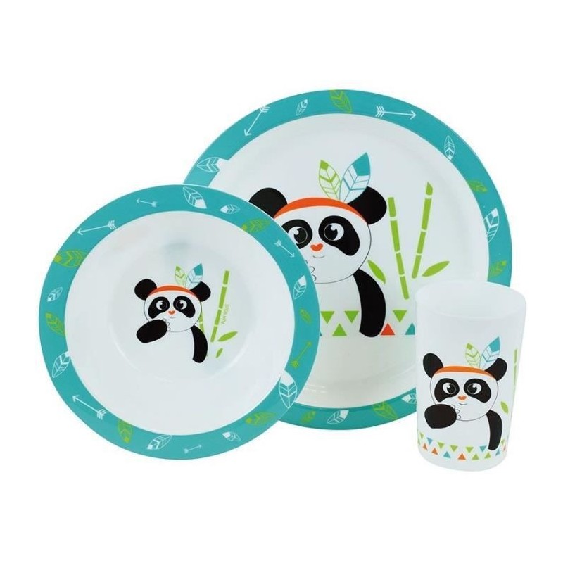 FUN HOUSE Set Repas Indian Panda Pour Enfant