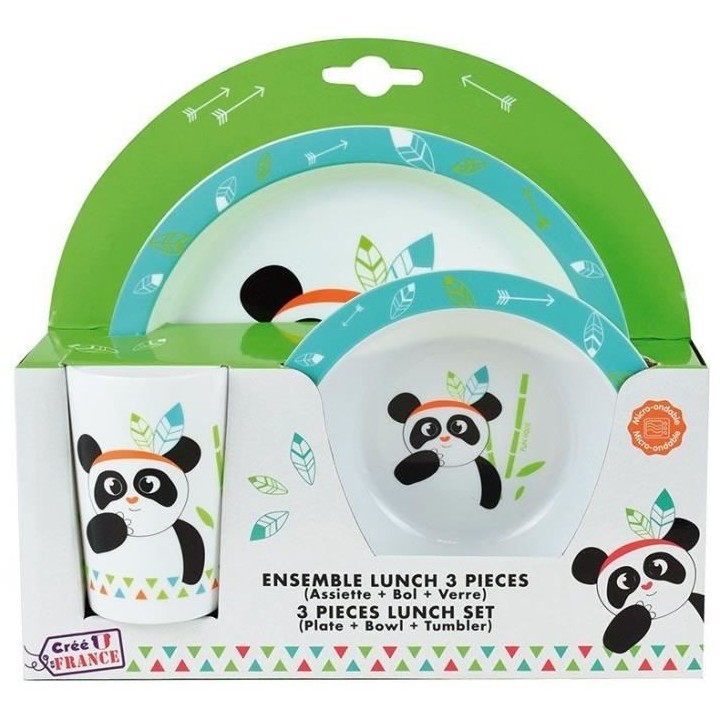 FUN HOUSE Set Repas Indian Panda Pour Enfant