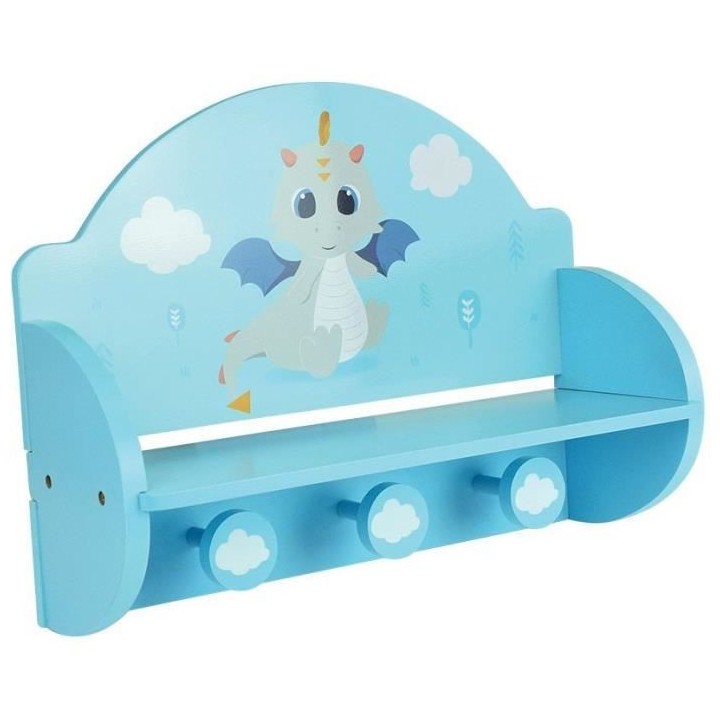 FUN HOUSE Léon le Dragon 713338 ETAGERE PORTEMANTEAU Dimensions : ±