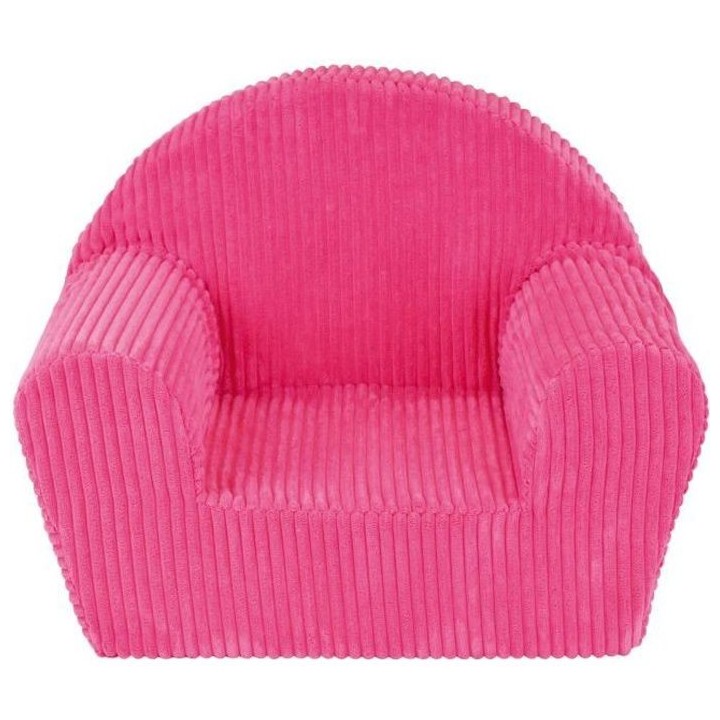 Fun House fauteuil club cotele bleu en mousse pour enfant