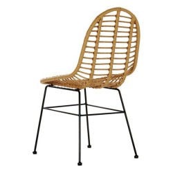 Chaise de jardin DKD Home Decor Métal Rotin (49 x 56 x 91 cm)