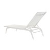 Chaise longue DKD Home Decor inclinable Blanc PVC Aluminium (191 x 58 x 98 cm)