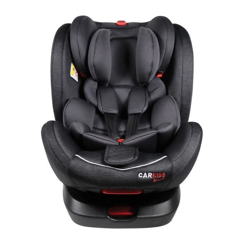 Siege auto Isofix CAR KIDS - Groupe 0+/1/2/3 - Rotatif - Noir