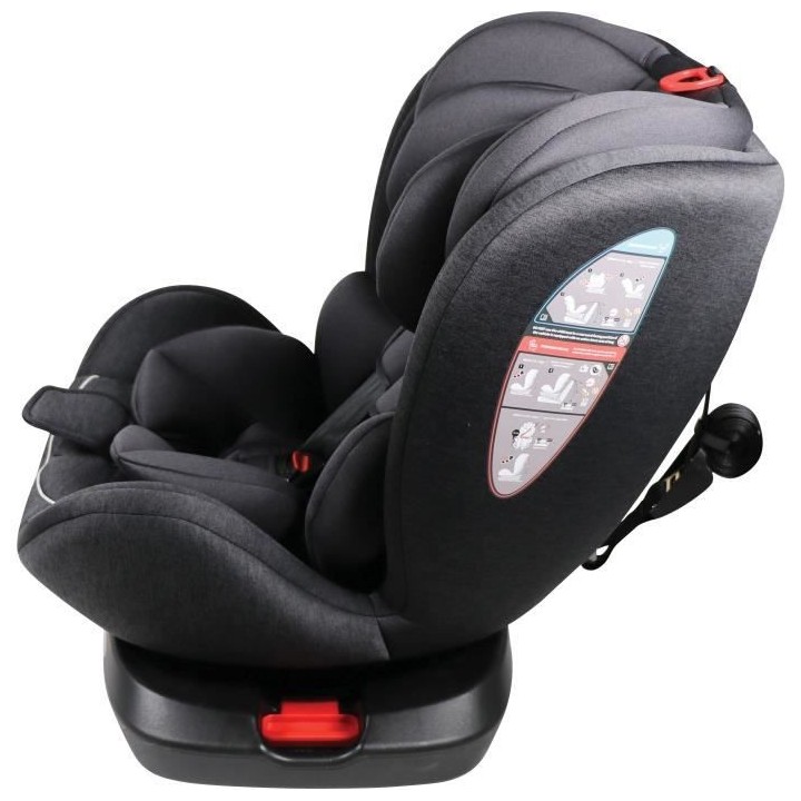 Siege auto Isofix CAR KIDS - Groupe 0+/1/2/3 - Rotatif - Noir
