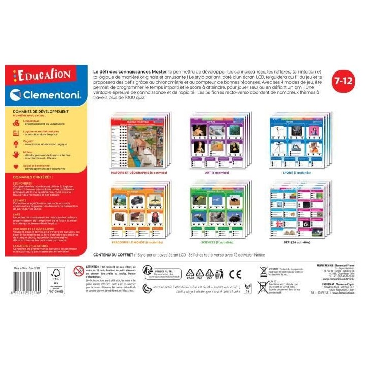 Éducation Clementoni - Le défi des connaissances master