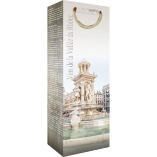 CLASSWINE Pochette pour 1 bouteille vin des Côtes du Rhône Fontaine