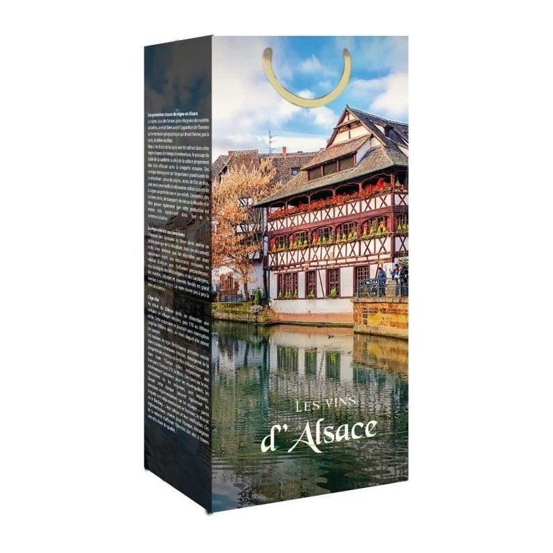 CLASSWINE Pochette pour 2 bouteilles vin d'Alsace Maisons