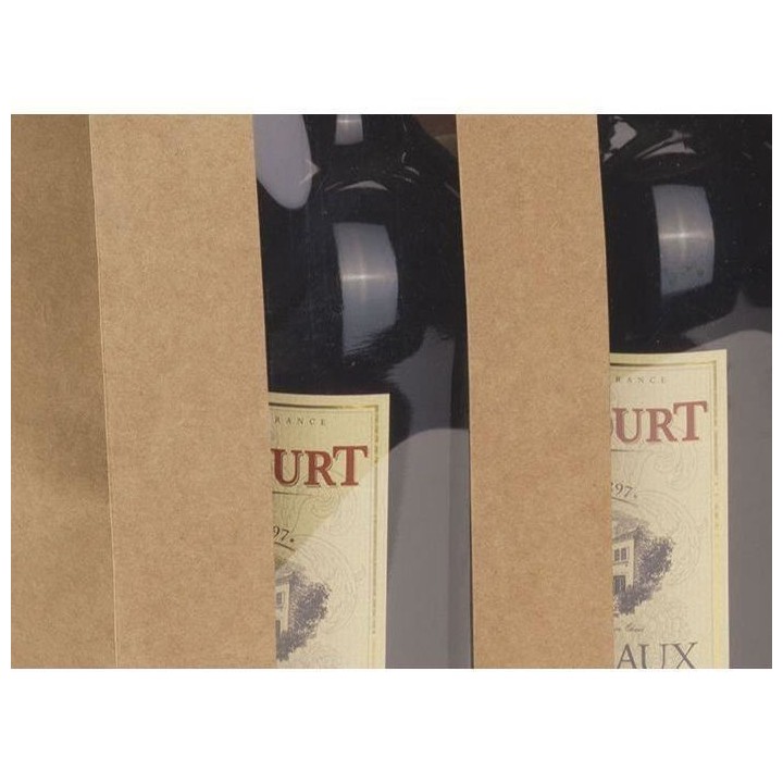 CLASSWINE Pochette pour 1 bouteille vin papier décor