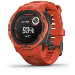 GARMIN Instinct Solar Montre connectée, Flame Red