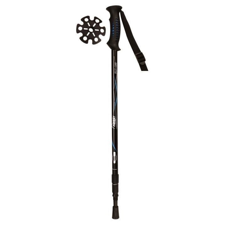 ABBEY Bâton de marche anti-choc Aluminium - Réglable de 63 a 135 cm