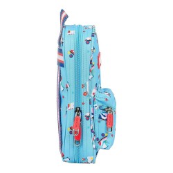 Plumier sac à dos Rollers Moos Multicouleur Bleu clair (33 Pièces)