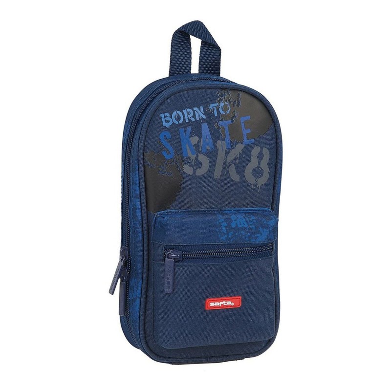 Plumier sac à dos Skate Safta Blue marine (33 Pièces)