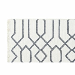 Tapis DKD Home Decor Blanc Gris Polyester Coton (120 x 180 x 1 cm)