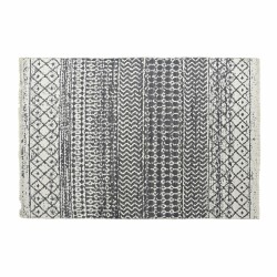 Tapis DKD Home Decor Blanc Gris Polyester Coton (120 x 180 x 1 cm)