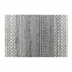 Tapis DKD Home Decor Blanc Gris Polyester Coton (200 x 290 x 1 cm)