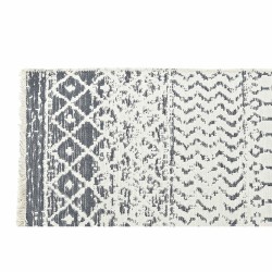 Tapis DKD Home Decor Blanc Gris Polyester Coton (200 x 290 x 1 cm)