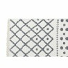 Tapis DKD Home Decor Blanc Polyester Coton Gris foncé (160 x 230 x 1 cm)