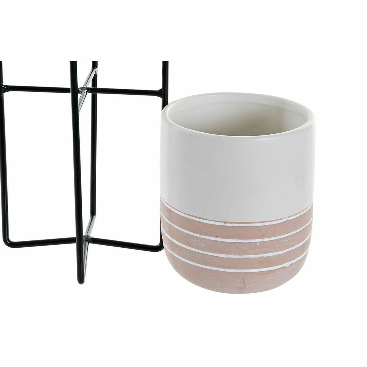 /347273/cache-pot-dkd-home-decor-8424001831067-blanc-marron-noir-metal-ceramique-rond-boho-11-x-11-x-23-2-cm.jpg