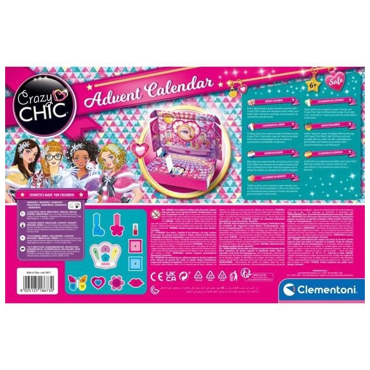 Clementoni - Crazy Chic - Calendrier de l'Avent Crazy Chic