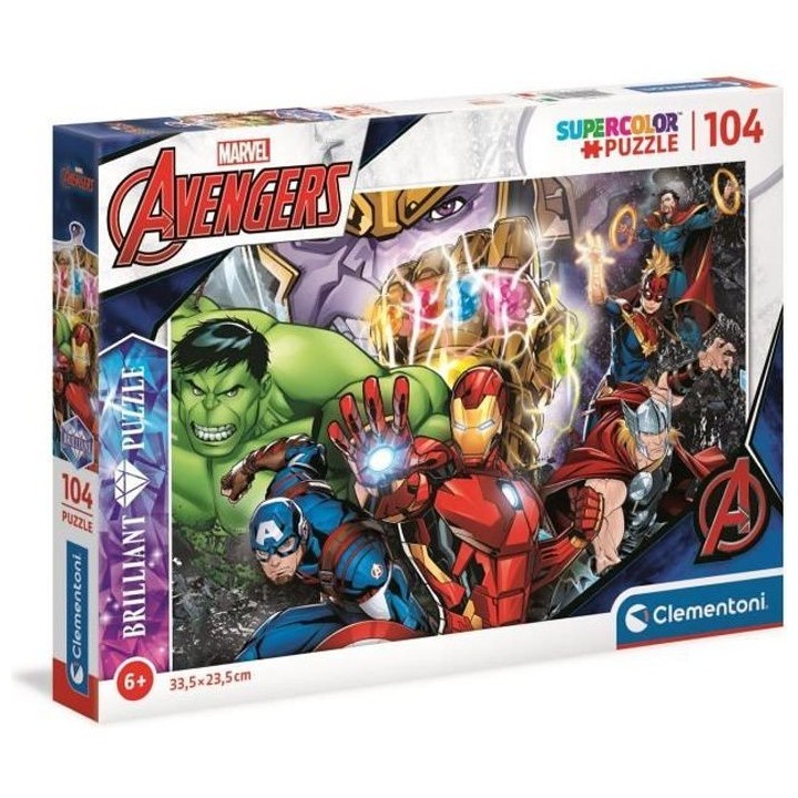 Clementoni - Brilliant 104 pieces - Marvel