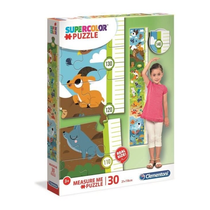Clementoni - 30 pieces Measure Me - Animaux dans leur habitat