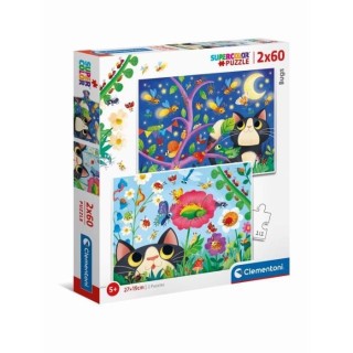 Clementoni - 2x60 pieces - Bugs